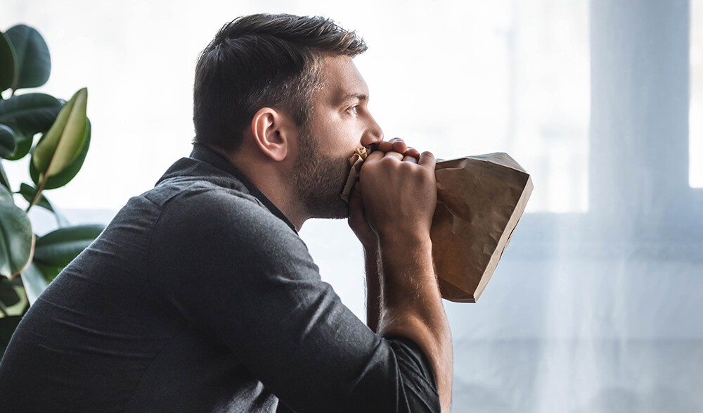 Photo of a worried man 